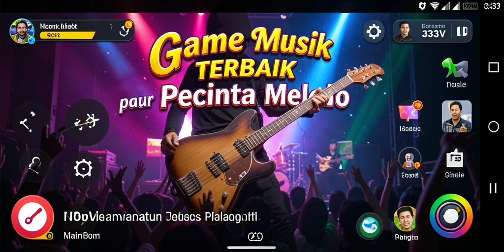 Gameplay menarik dalam aplikasi musik 333V yang penuh warna.