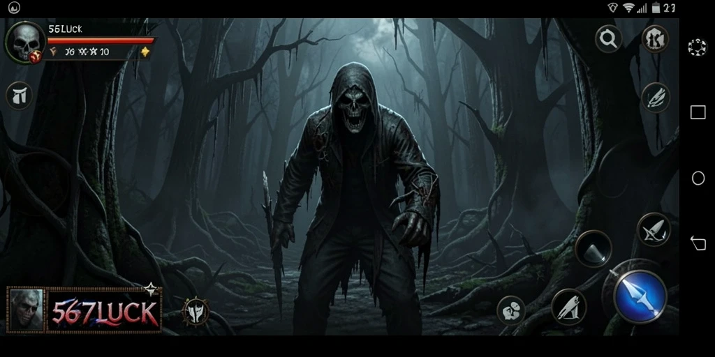 Gameplay seram di 567LUCK dengan suasana mencekam.