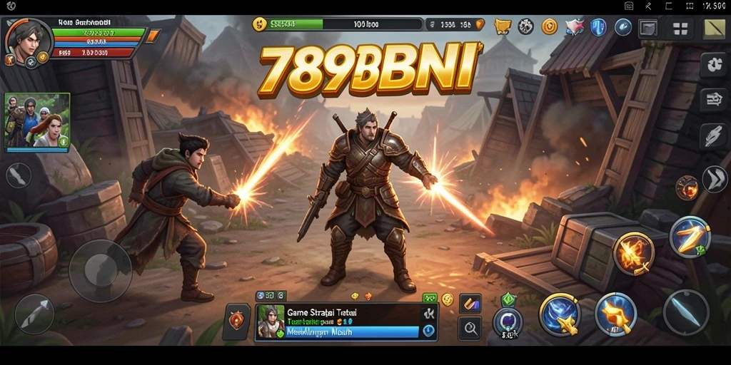 Tangkapan layar gameplay <strong>789BNI</strong> menunjukkan serunya pertarungan strategi yang mendebarkan.