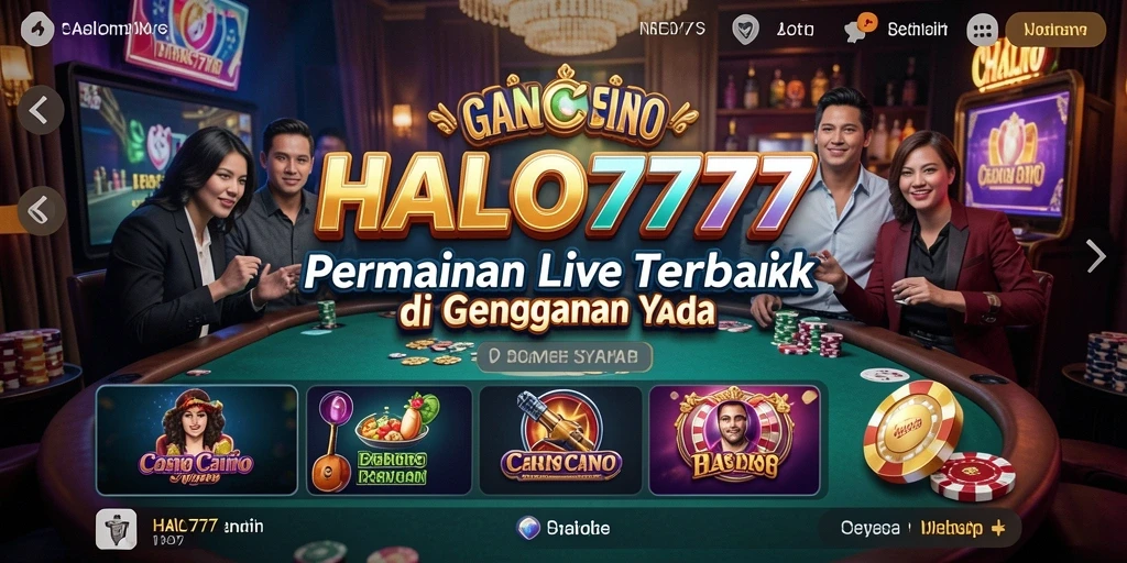 Tangkapan layar gameplay HALO777 yang penuh aksi Live Casino.