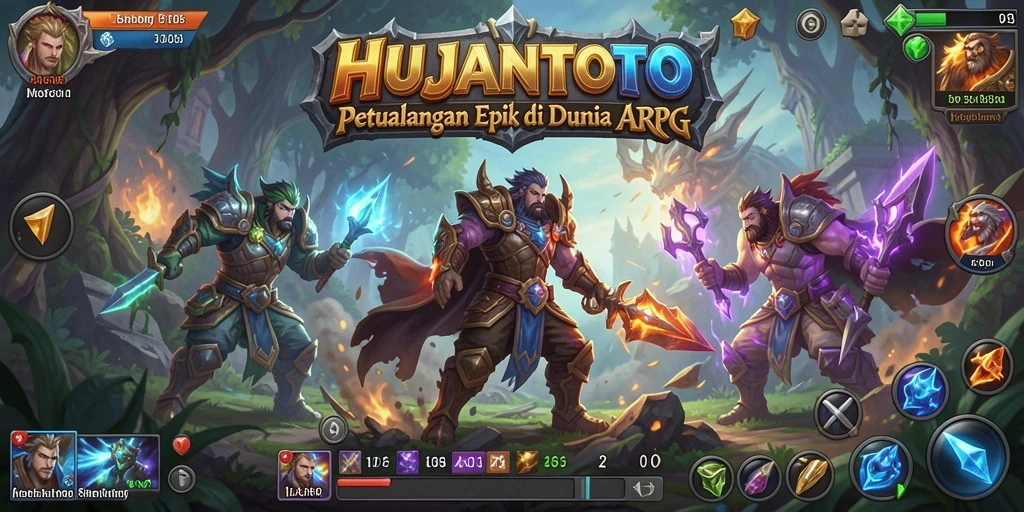 Tampilan gameplay mendebarkan di dunia HUJANTOTO ARPG.