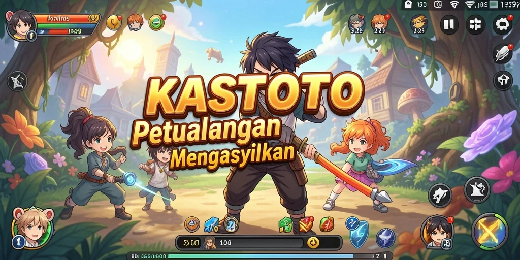 Tampilan seru dari gameplay KASTOTO yang penuh aksi dan karakter Anime.