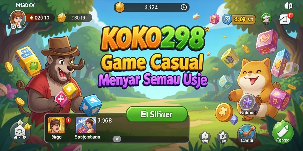 Tampilan gameplay KOKO288 yang ceria dan mengasyikkan.