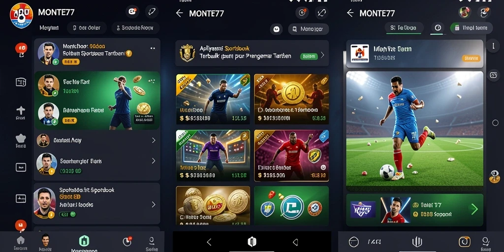 Tampilan menarik dari gameplay Sportsbook MONTE77.