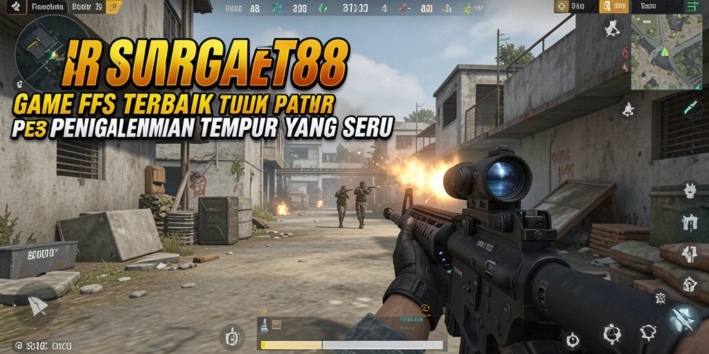 Screenshot SURGA88 menampilkan aksi tempur seru dalam gaya FPS.